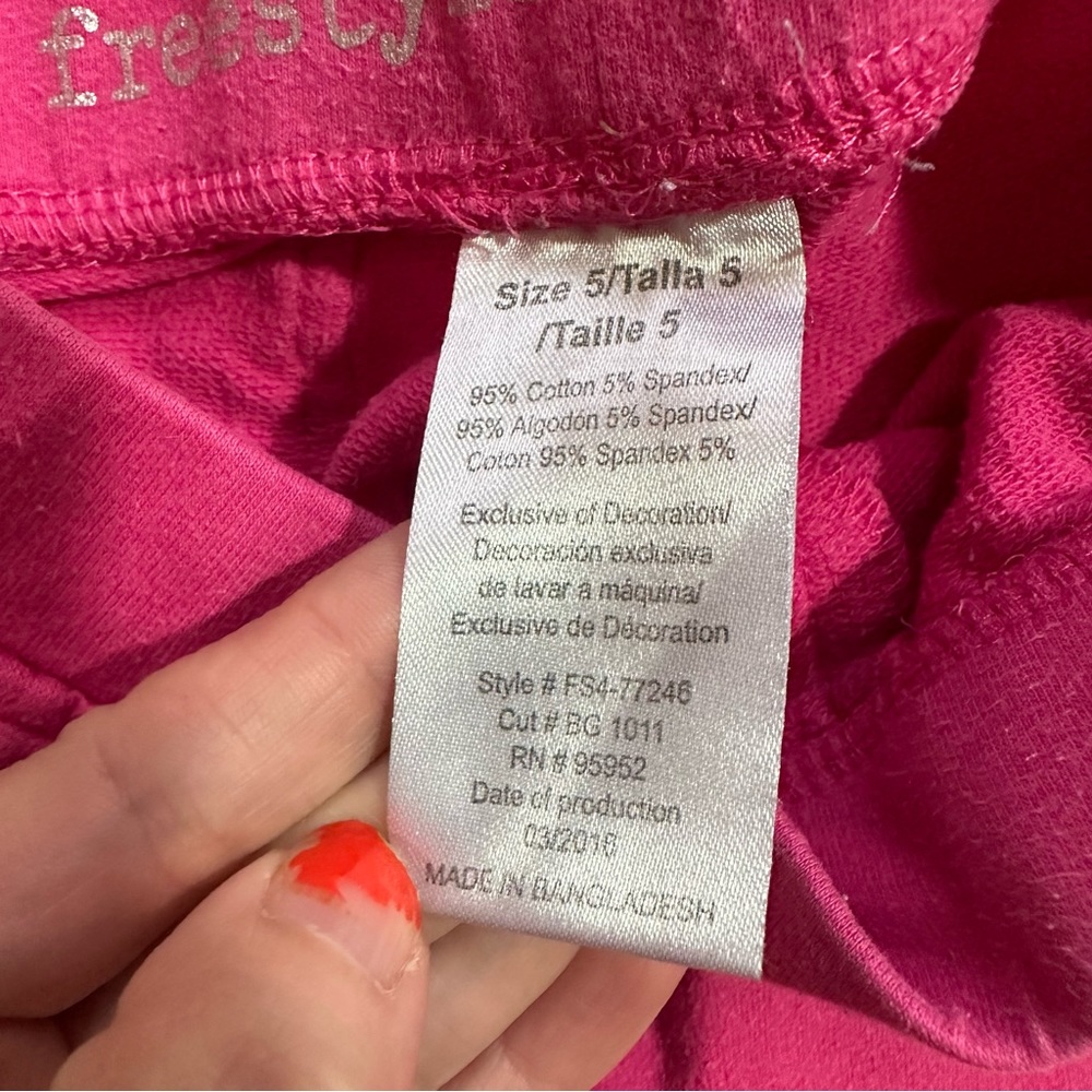 2/$10 Sale! Dark Pink and Light Pink and Gold Pants Size 5 - Picture 8 of 9
